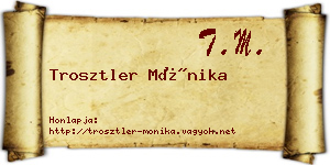 Trosztler Mónika névjegykártya